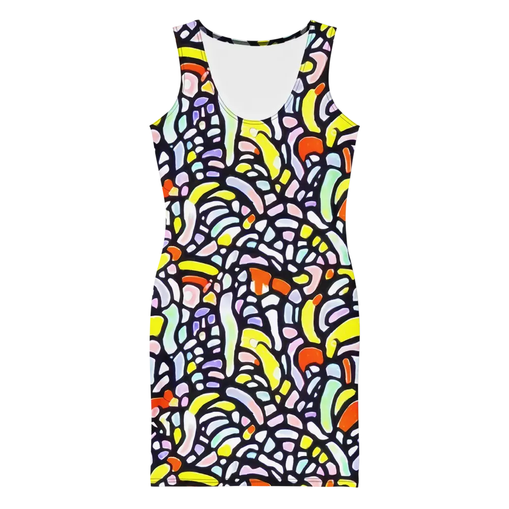 Cubist Carousel on Bodycon Dress — Front