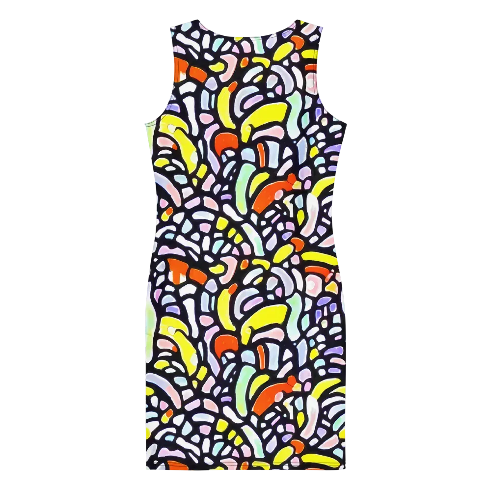 Cubist Carousel on Bodycon Dress — Back