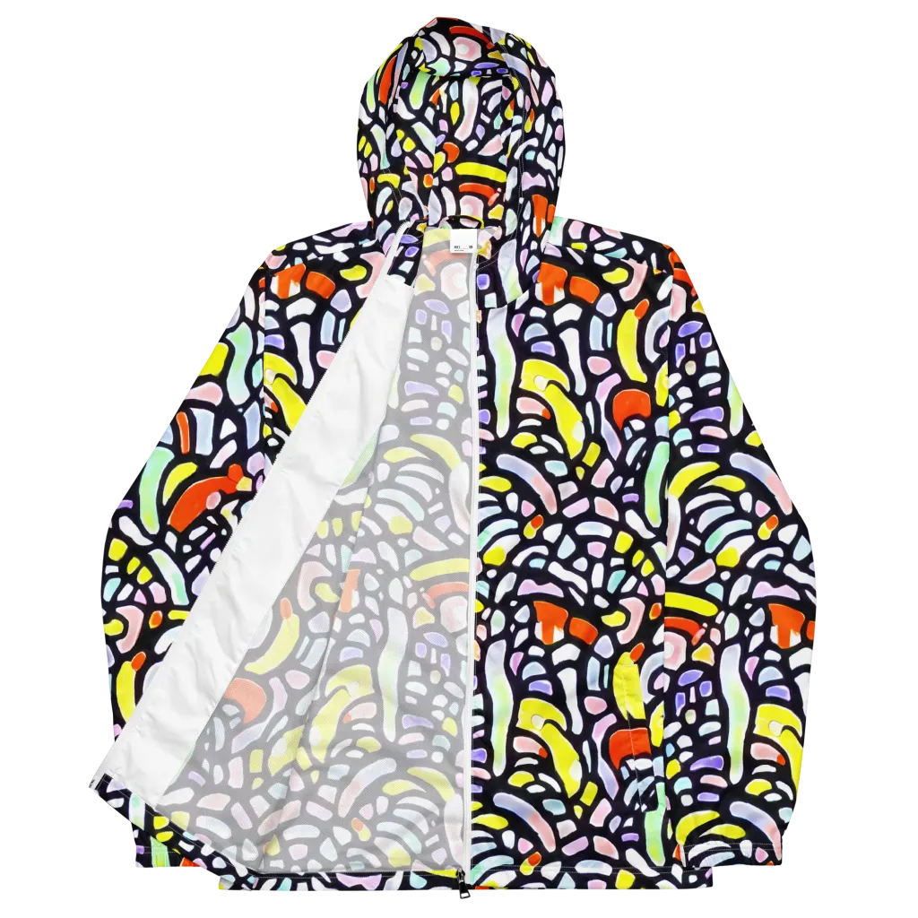 Cubist Carousel on Men's Windbreaker — Front