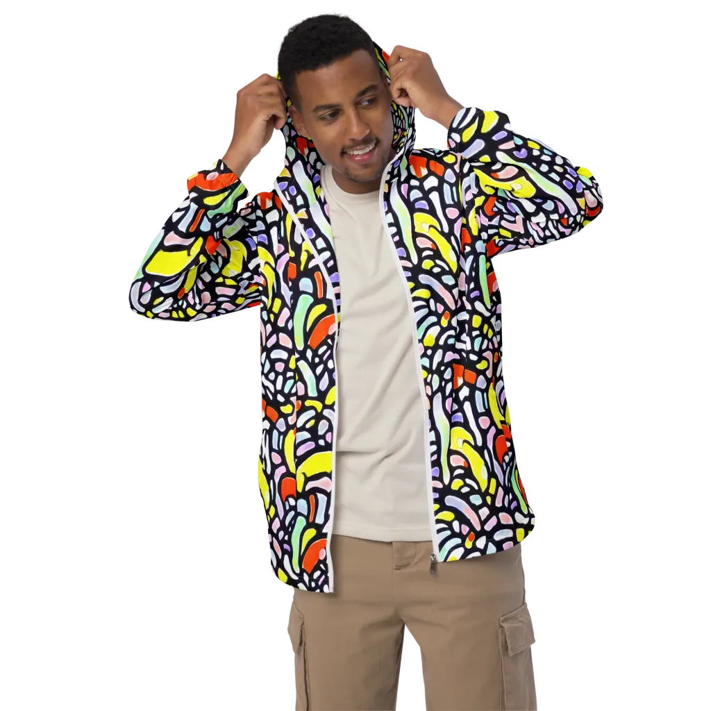 Cubist Carousel on Men's Windbreaker — Front