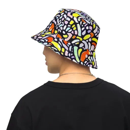 Cubist Carousel on a Reversible Bucket Hat
