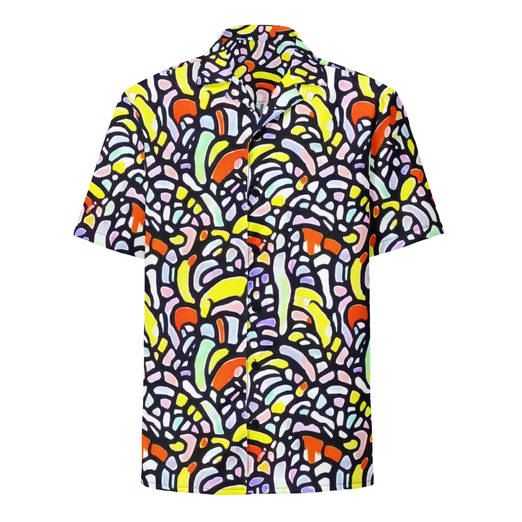Cubist Carousel on Button Shirt — Front