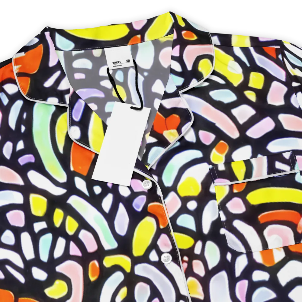 Cubist Carousel on Women's Short Sleeve Pajama Top — Product details