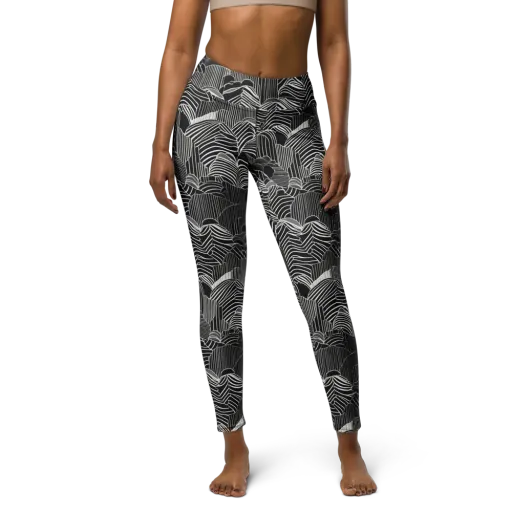Zebra Leaf on a Yoga Leggings