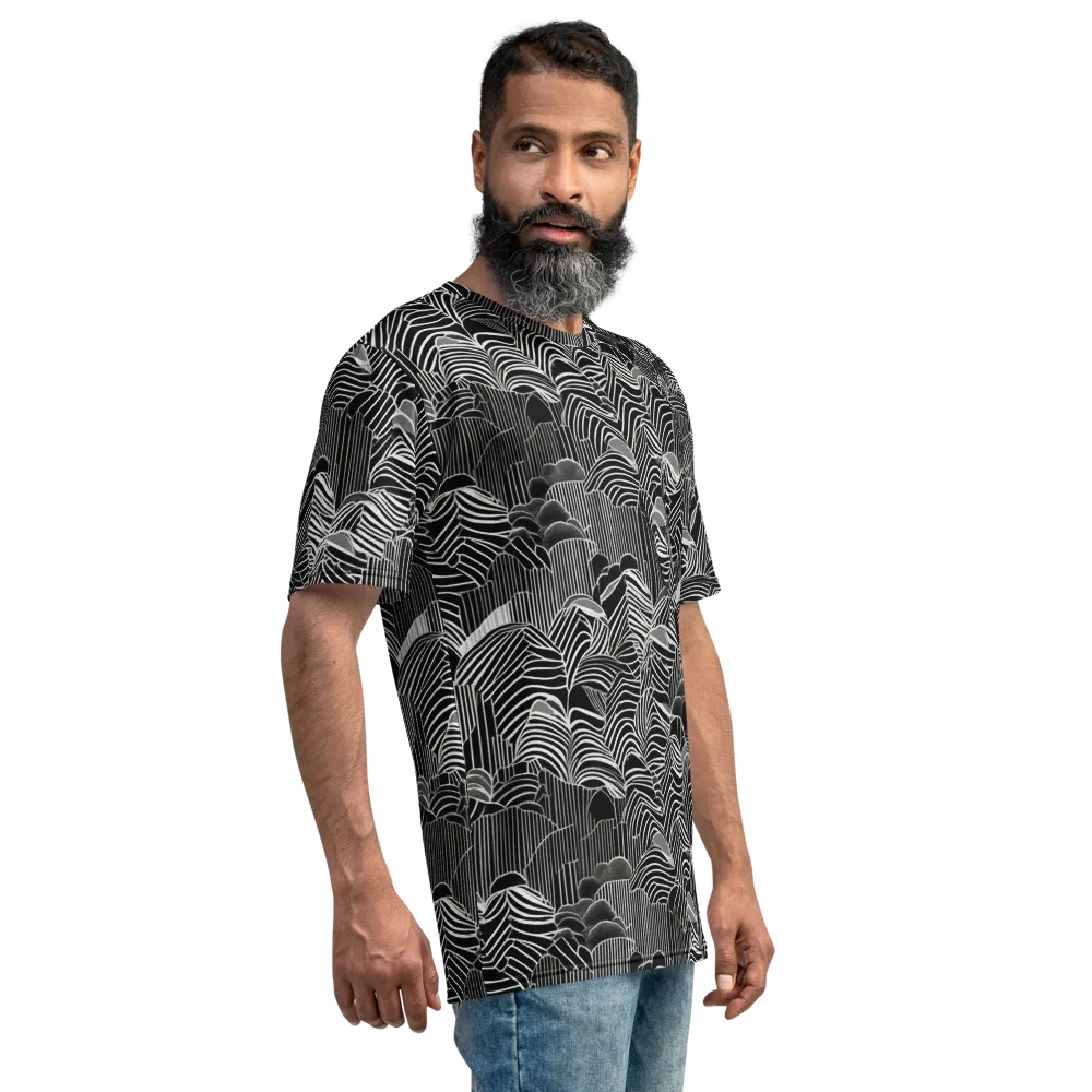 Zebra Leaf on Men's Crew Neck T-Shirt — Right