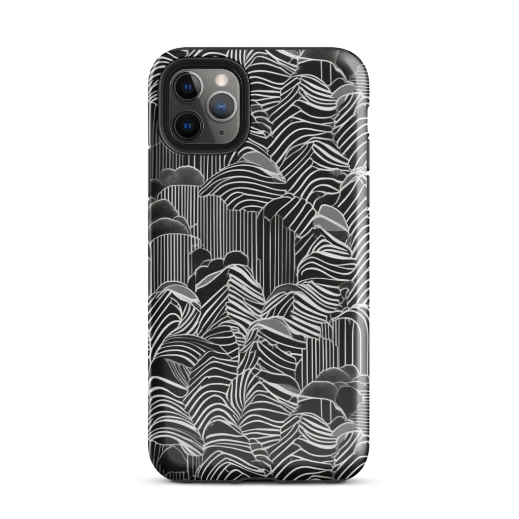 Zebra Leaf on Tough Case for iPhone® — Front