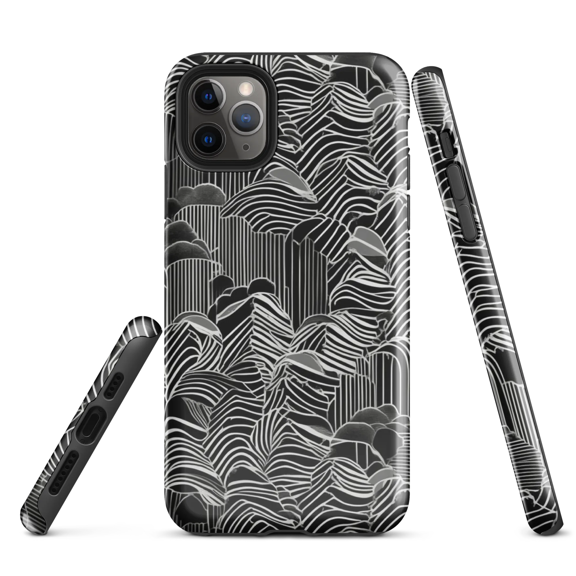 Zebra Leaf on Tough Case for iPhone® — Front