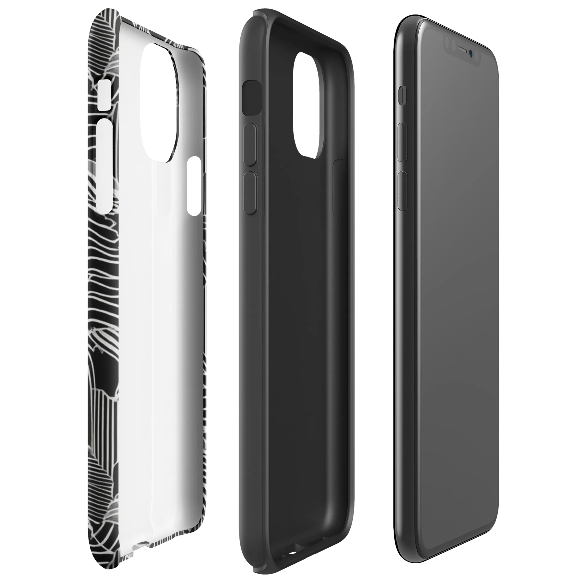 Zebra Leaf on Tough Case for iPhone® — Right