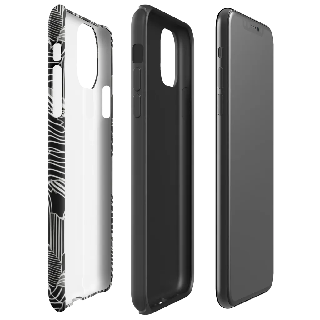Zebra Leaf on Tough Case for iPhone® — Right