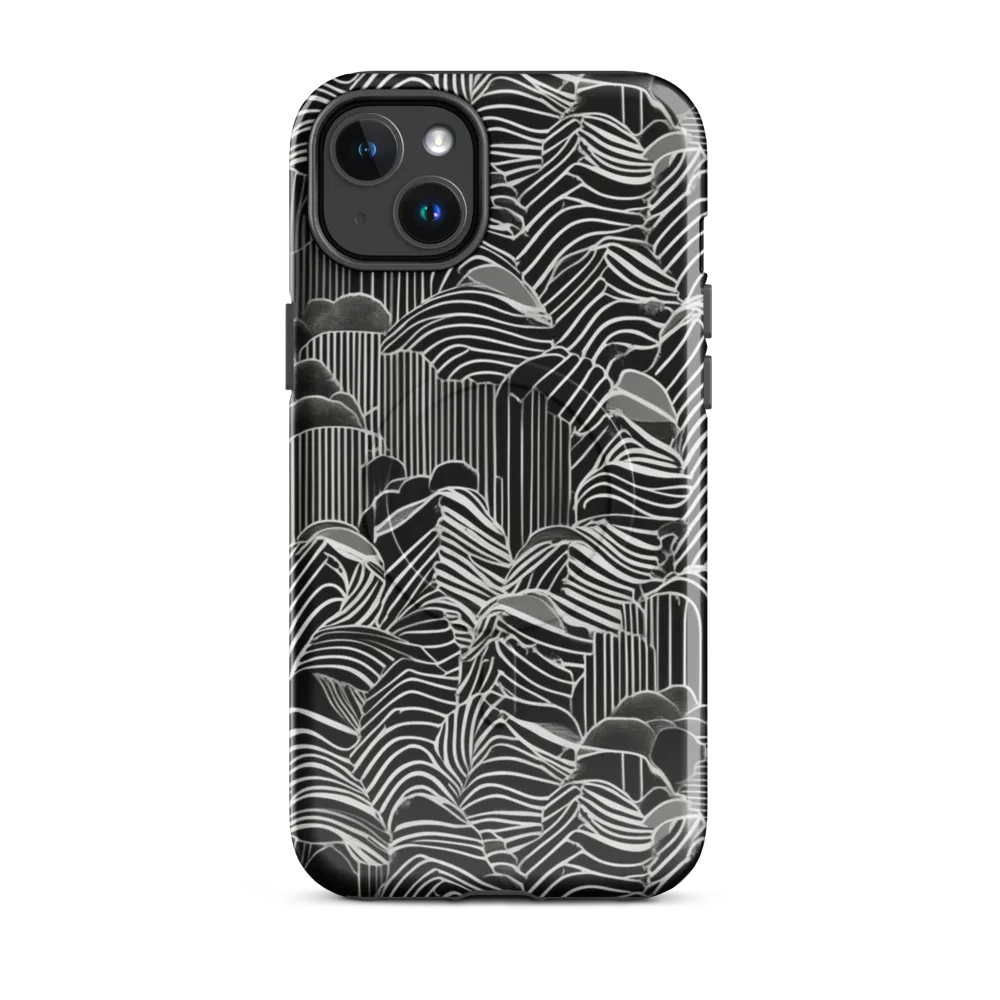 Zebra Leaf on MagSafe Tough Case for iPhone® — Front