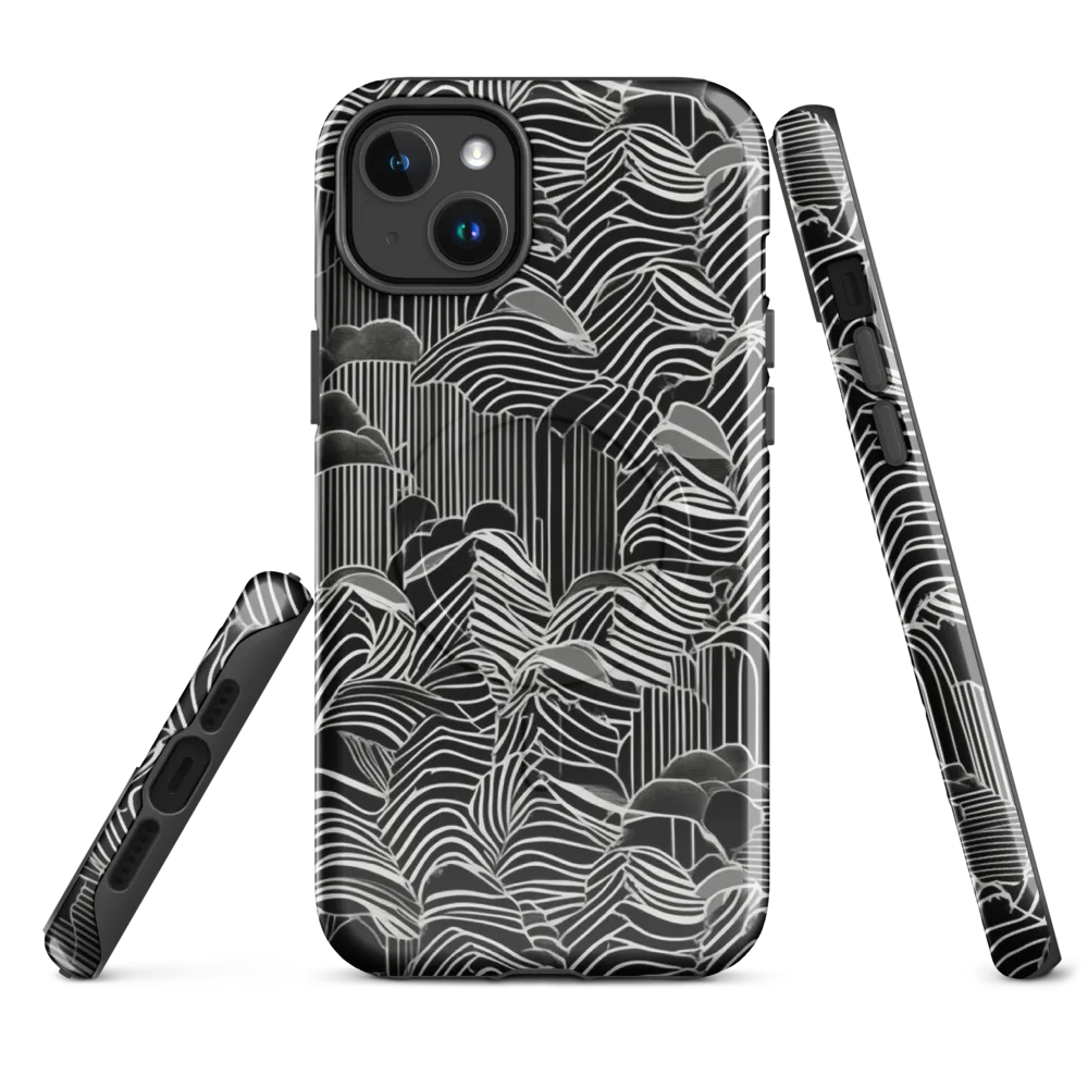 Zebra Leaf on MagSafe Tough Case for iPhone® — Front
