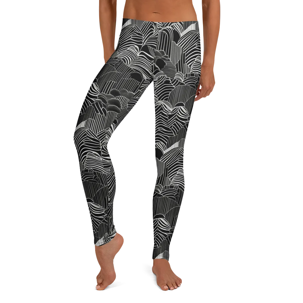 Zebra Leaf on Leggings — Front