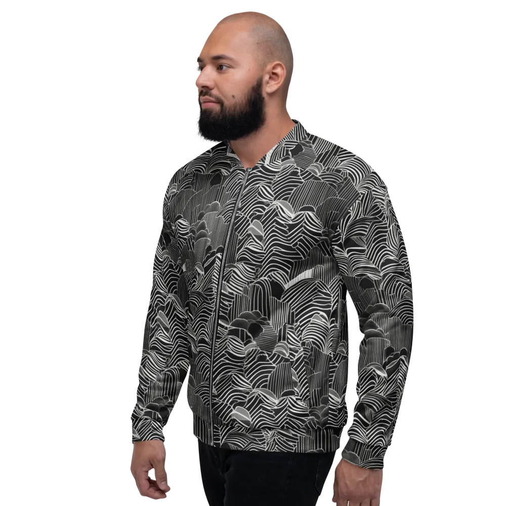 Zebra Leaf on Bomber Jacket — Left