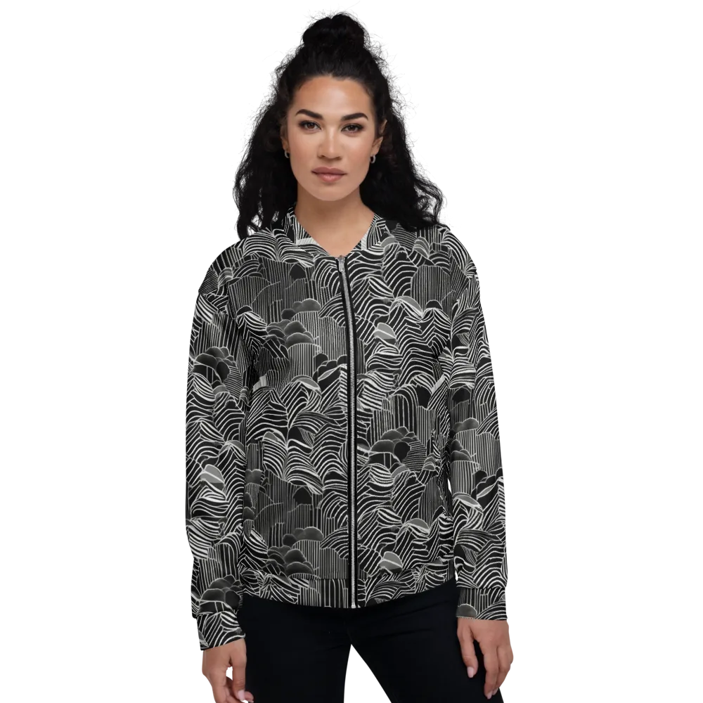 Zebra Leaf on Bomber Jacket — Front