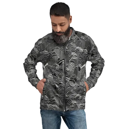 Zebra Leaf on a Bomber Jacket
