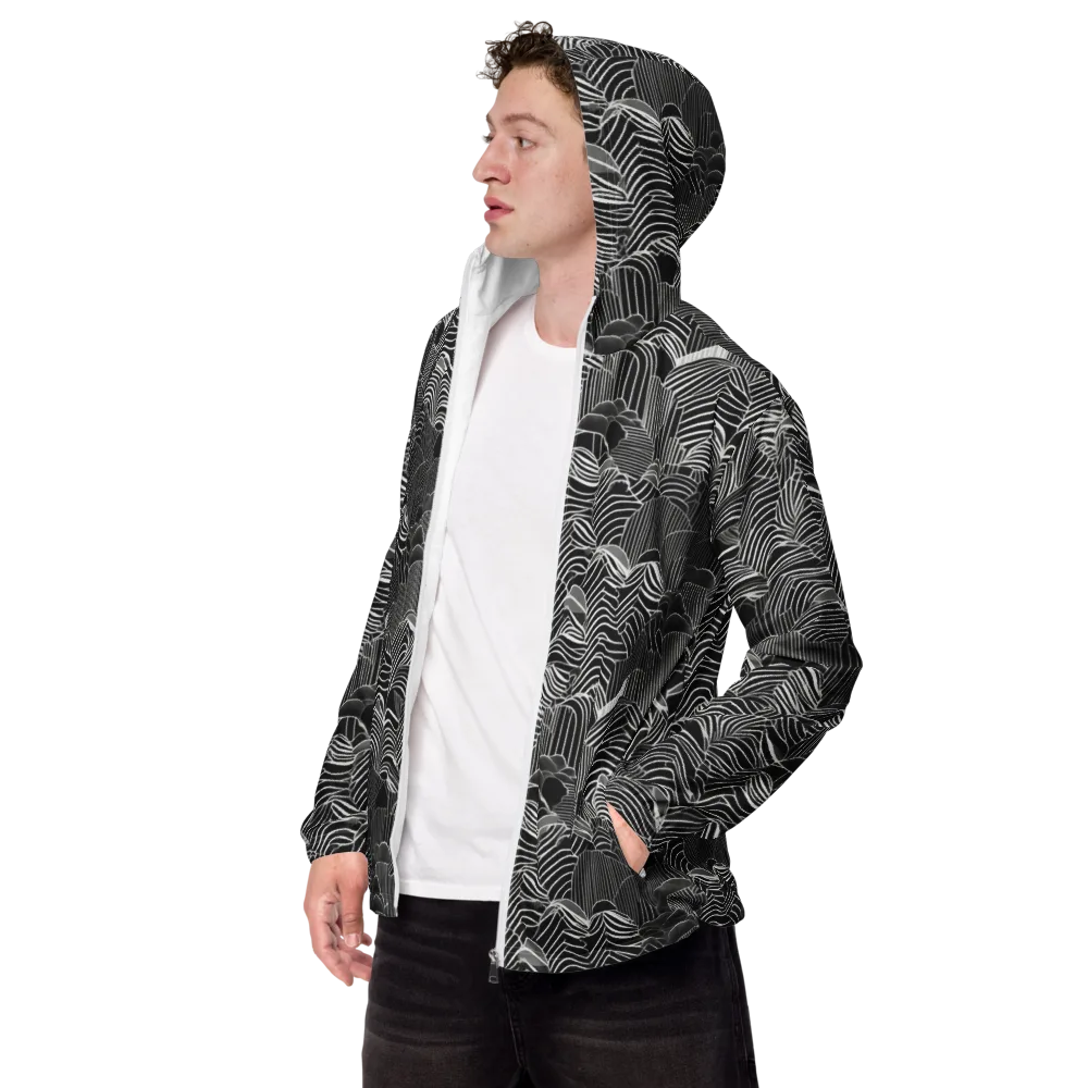 Zebra Leaf on Men's Windbreaker — Left Front