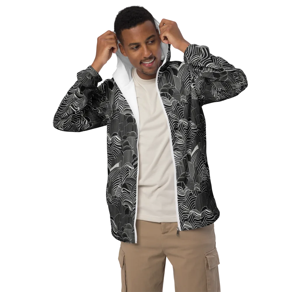 Zebra Leaf on Men's Windbreaker — Front