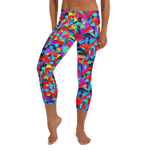 Vivid Tessellation on a Capri Leggings