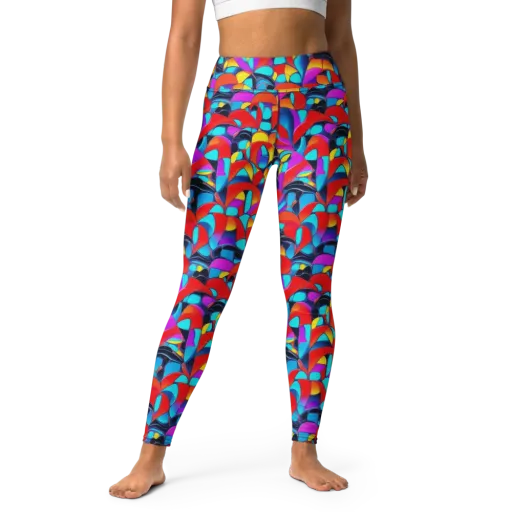 Vivid Tessellation on a Yoga Leggings