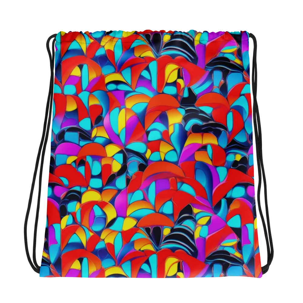 Vivid Tessellation on Drawstring Bag — Photo