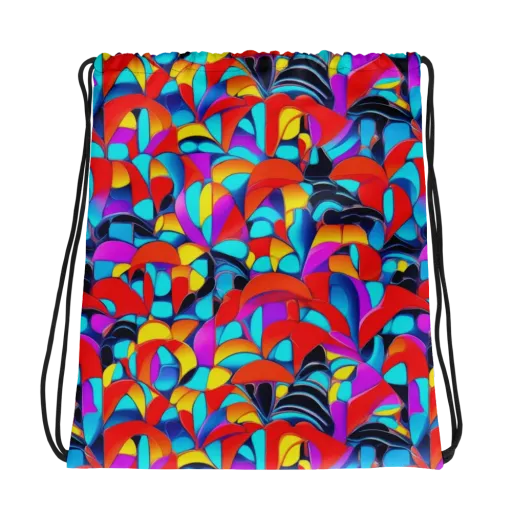 Vivid Tessellation on a Drawstring Bag