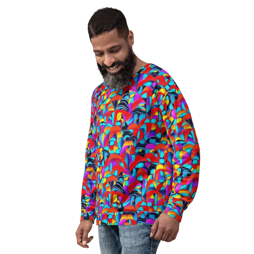 Vivid Tessellation on Sweatshirt — Left Front