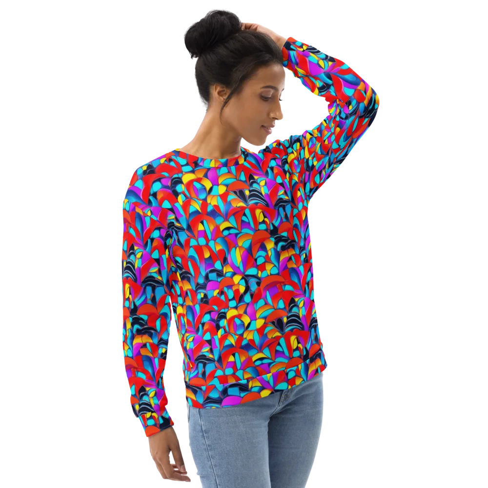 Vivid Tessellation on Sweatshirt — Right Front