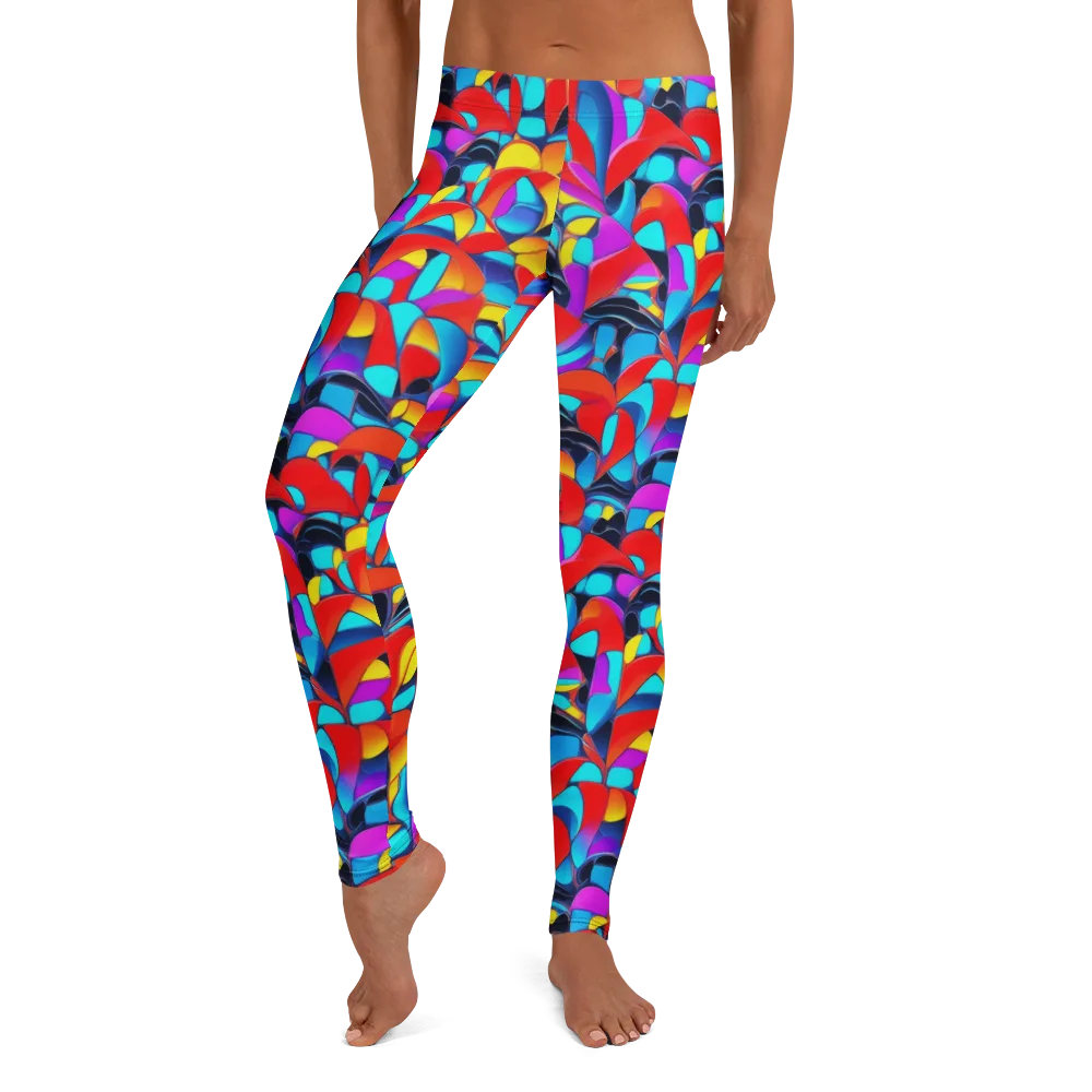 Vivid Tessellation on Leggings — Front
