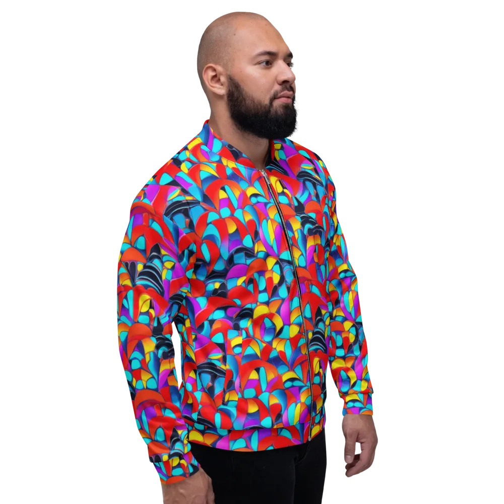 Vivid Tessellation on Bomber Jacket — Right