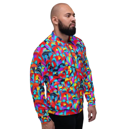Vivid Tessellation on a Bomber Jacket