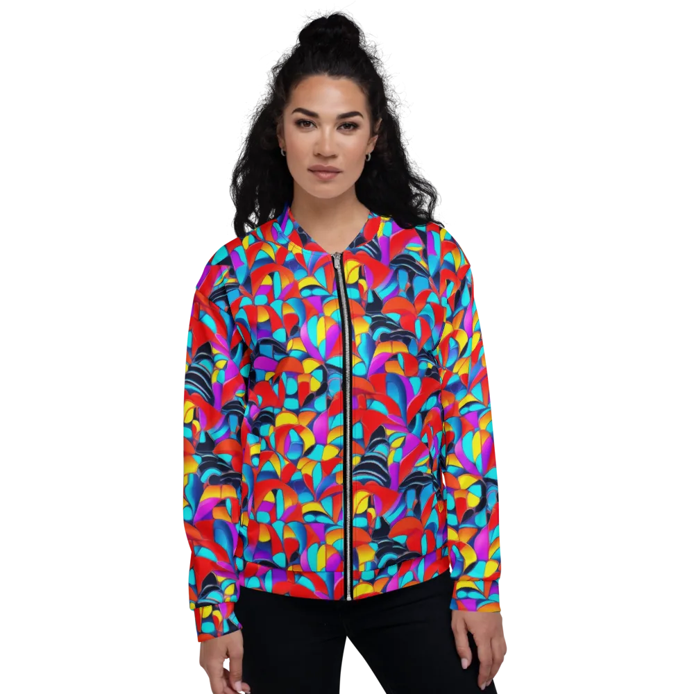 Vivid Tessellation on Bomber Jacket — Front