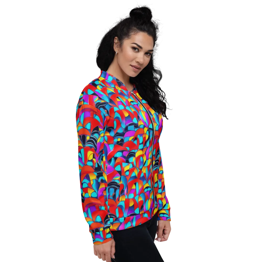 Vivid Tessellation on Bomber Jacket — Right