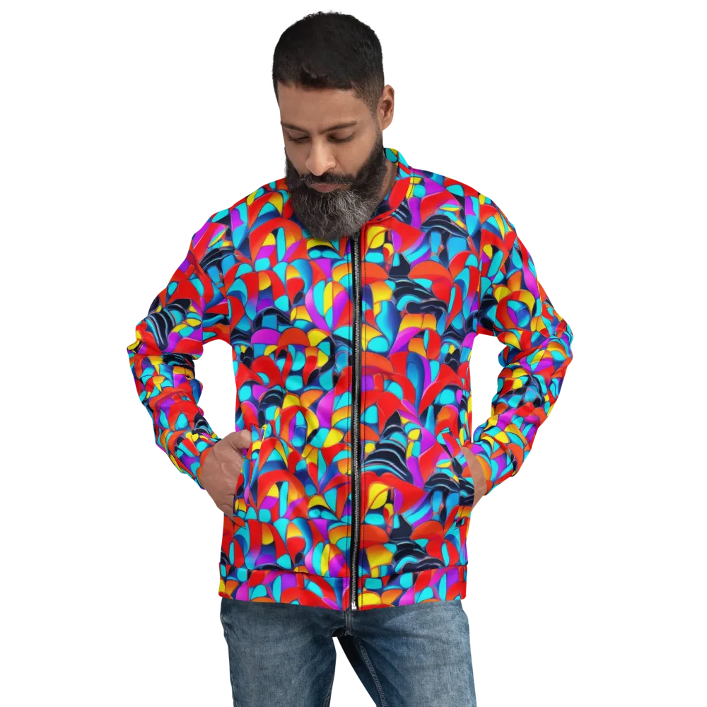 Vivid Tessellation on Bomber Jacket — Front