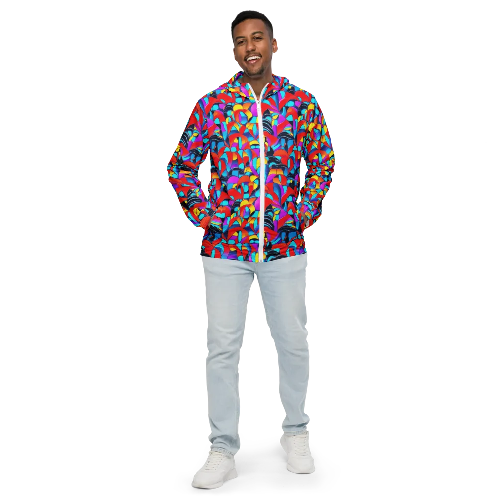 Vivid Tessellation on Men's Windbreaker — Front