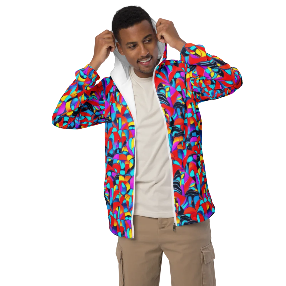 Vivid Tessellation on Men's Windbreaker — Front