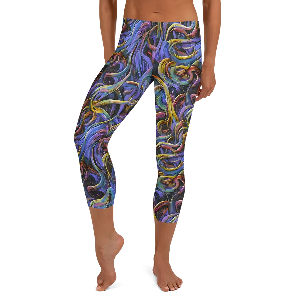 Tanning Twirl on Capri Leggings — Front