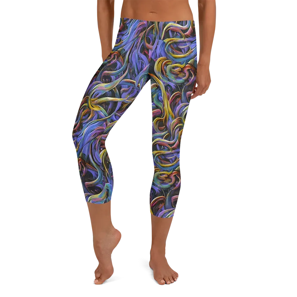Tanning Twirl on Capri Leggings — Front