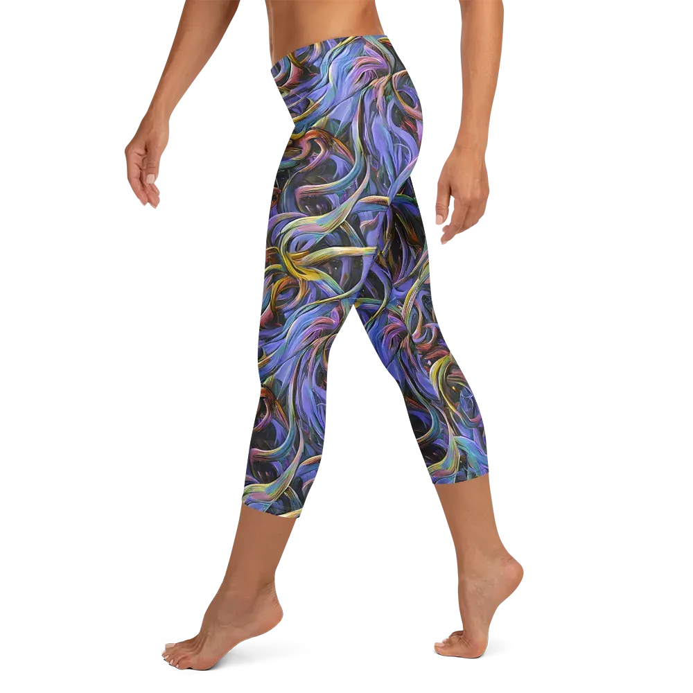 Tanning Twirl on Capri Leggings — Left