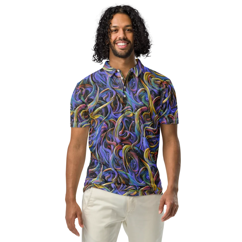 Tanning Twirl on Men's Slim Fit Polo Shirt — Front