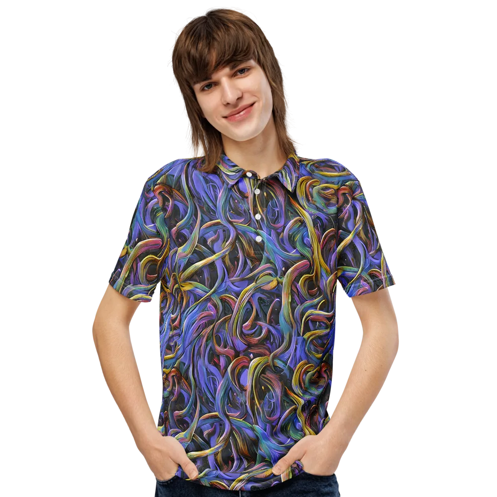 Tanning Twirl on Men's Slim Fit Polo Shirt — Front