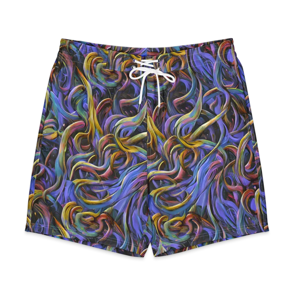 Tanning Twirl on Men's Board Shorts — Front