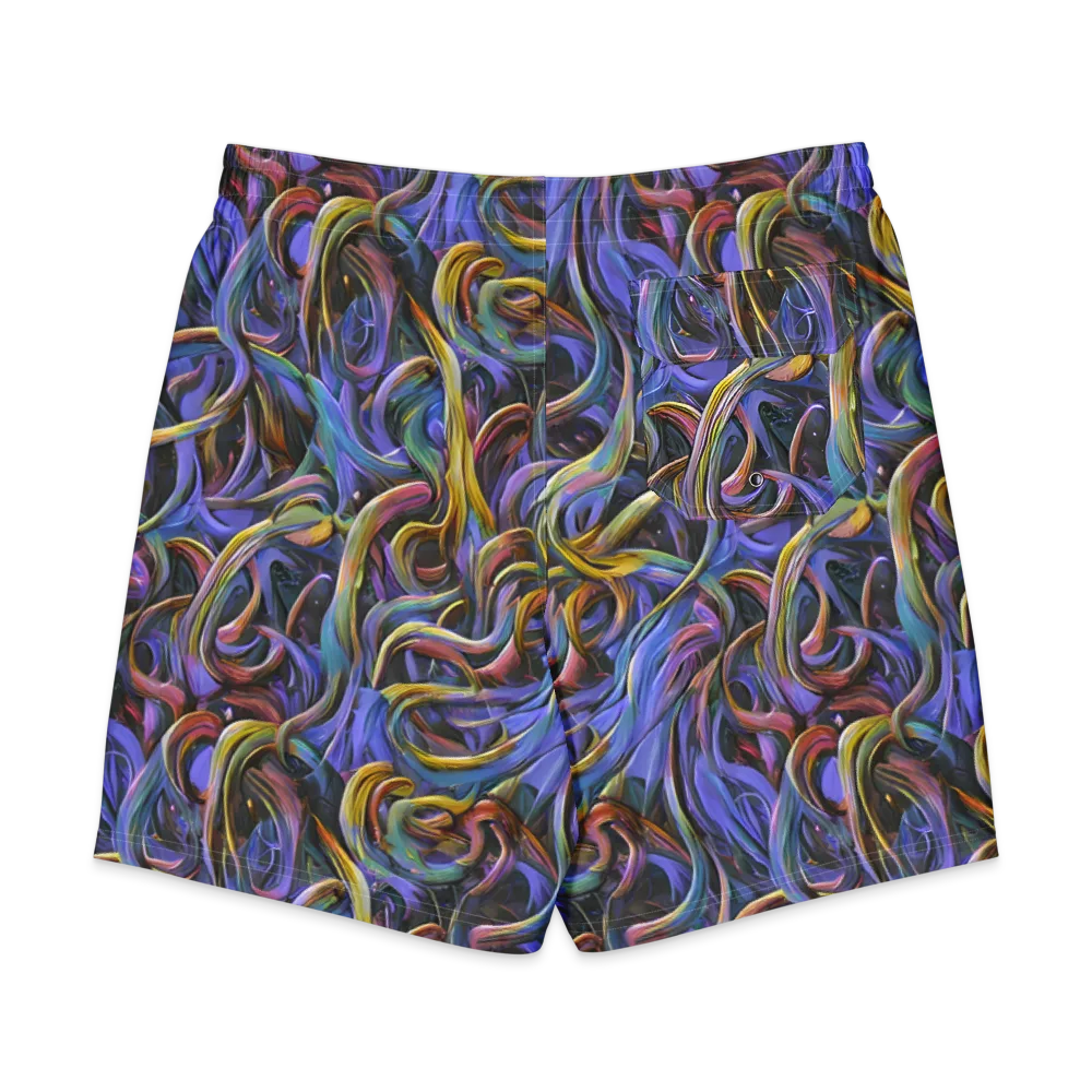 Tanning Twirl on Men's Board Shorts — Back