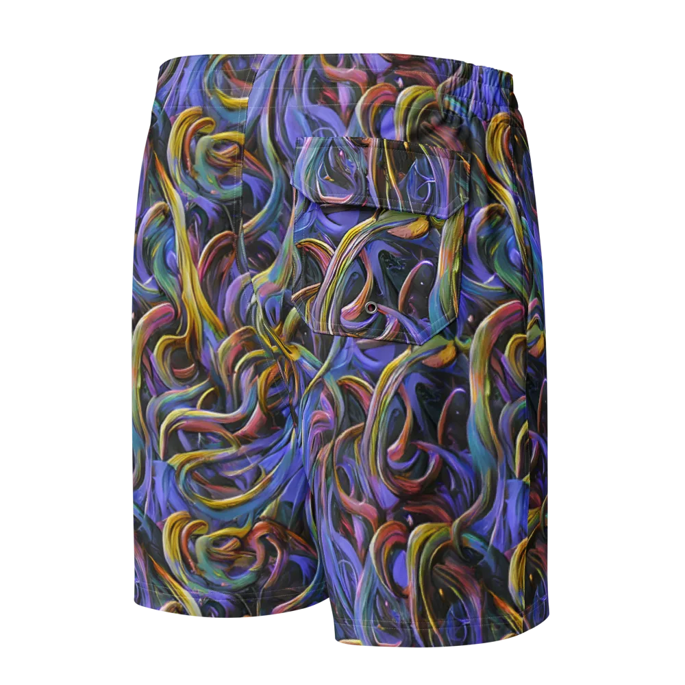Tanning Twirl on Men's Board Shorts — Back