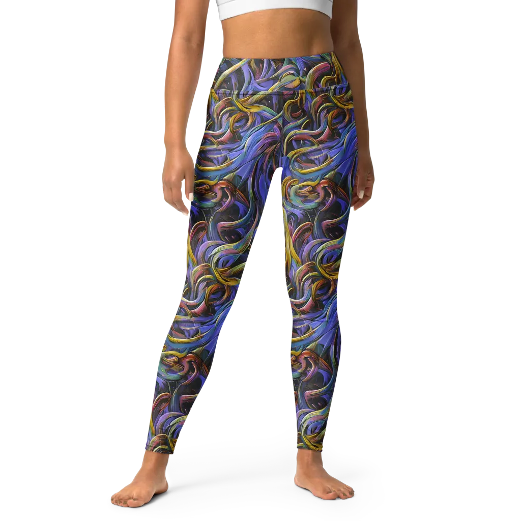 Tanning Twirl on Yoga Leggings — Front