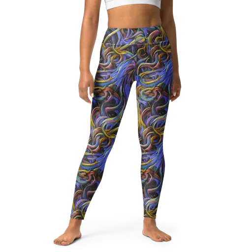 Tanning Twirl on a Yoga Leggings