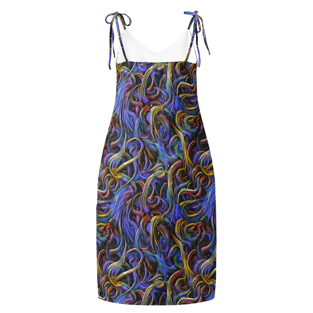 Tanning Twirl on Slip Dress — Back