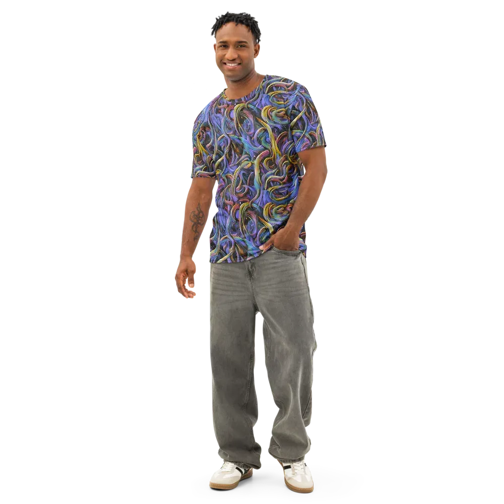 Tanning Twirl on Men's Cotton Crew Neck T-Shirt — Front