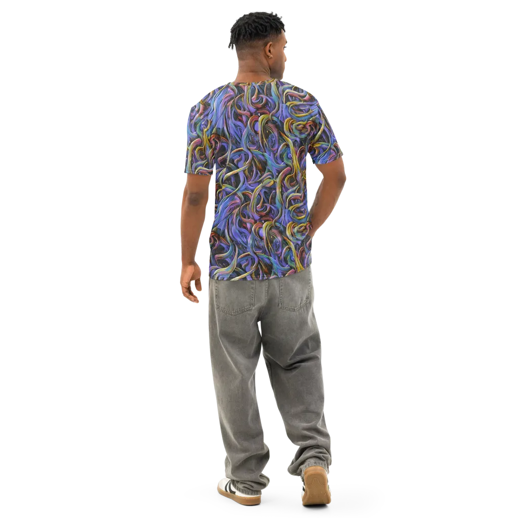 Tanning Twirl on Men's Cotton Crew Neck T-Shirt — Back