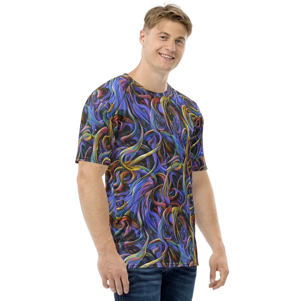 Tanning Twirl on Men's Crew Neck T-Shirt — Right