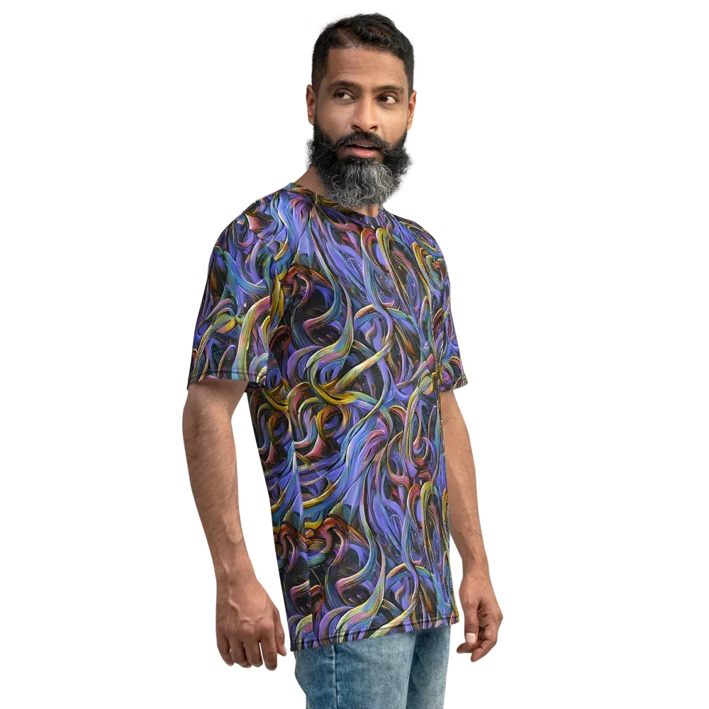 Tanning Twirl on Men's Crew Neck T-Shirt — Right
